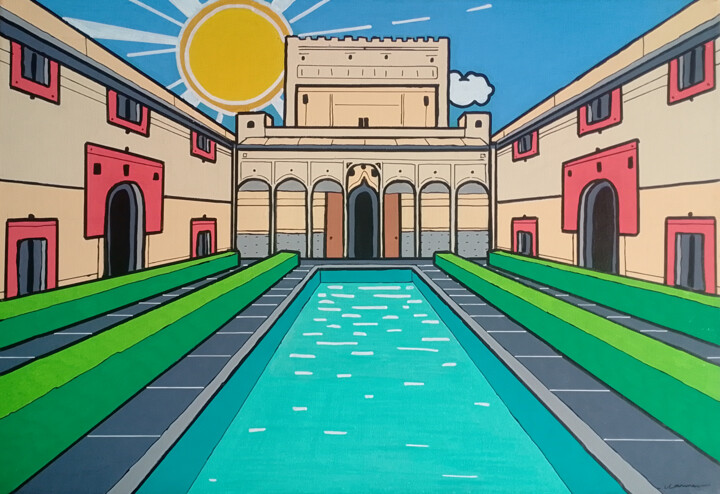 Las Comares 绘画, 16.9x21.7 in
