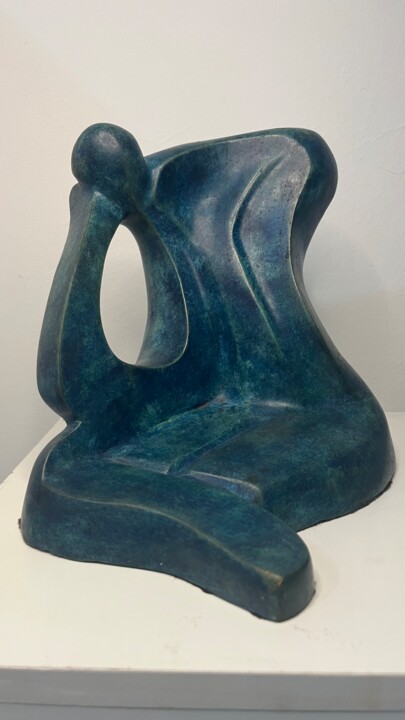 Sculpture intitulée "A Pensadora" par Anamaria Vieira, Œuvre d'art originale, Bronze