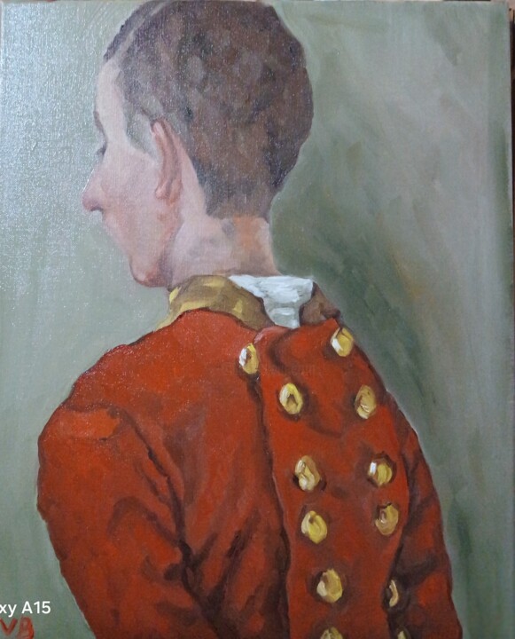 Pintura titulada "Backwards" por Valentina Baicuianu, Obra de arte original, Oleo Montado en Bastidor de camilla de madera