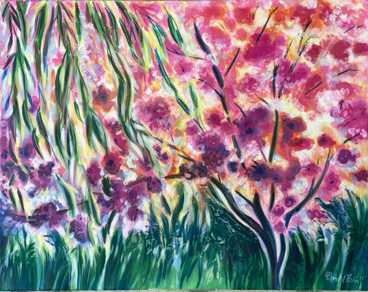 Pintura titulada "Variations sous le…" por Christel Fréon, Obra de arte original, Tinta Montado en Bastidor de camilla de ma…