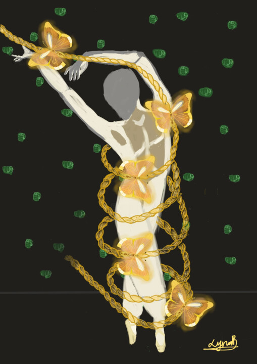 Danse shine 数字艺术, 28x20 in