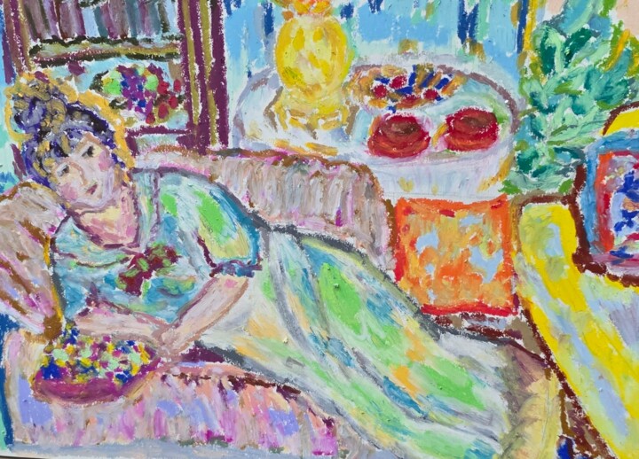 In the silence of midday Resim, 11,7x16,5 in