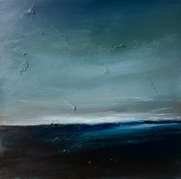 Painting titled "Desert Zen" by Lee Davis, Original Artwork, Acrylic Mounted on Wood Stretcher frame