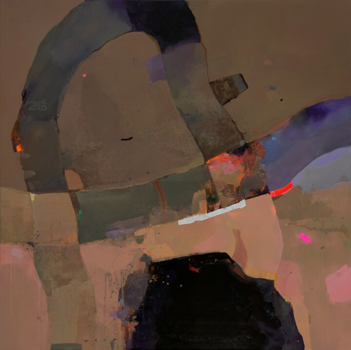 Malerei mit dem Titel "Color Therapy N 10" von Viktor Sheleg, Original-Kunstwerk, Öl Auf Keilrahmen aus Holz montiert