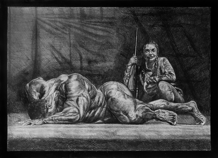 I Am the One That Brings Meat Back Home 图画, 22.1x30.3 in
