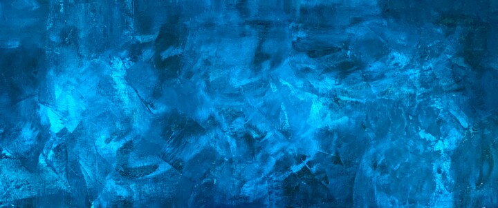 Malerei mit dem Titel "Blue abstract no. 6…" von Anita Kaufmann, Original-Kunstwerk, Acryl