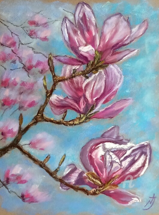 Magnolienzauber 图画, 15.8x11.8 in