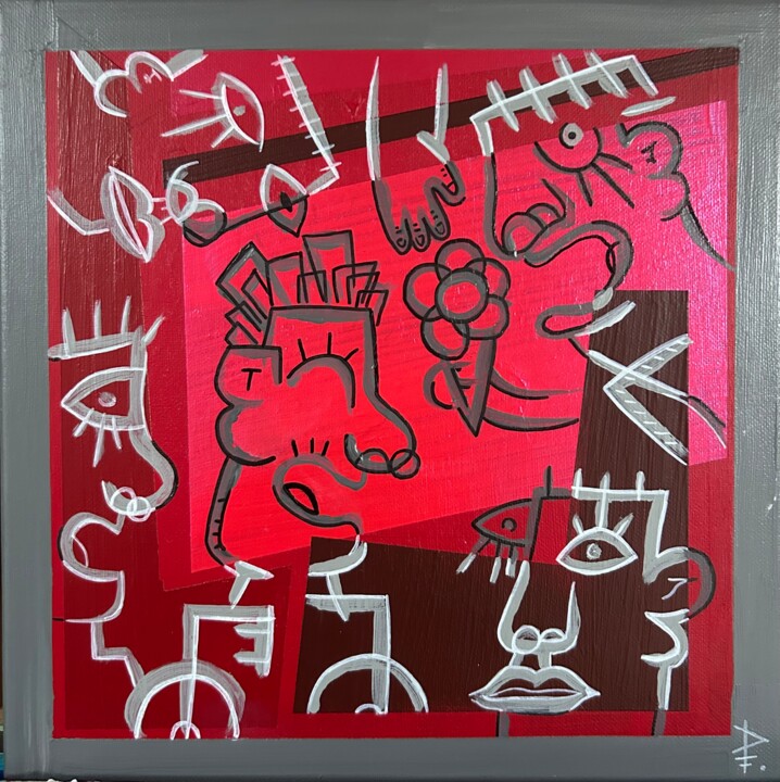 "Les beaux parleurs" başlıklı Tablo Gianni Piermatteo tarafından, Orijinal sanat, Akrilik