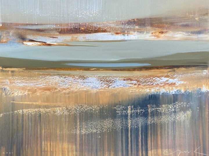 Peinture intitulée "Meditative state. P" par Katsiaryna Sumarava, Œuvre d'art originale, Huile Monté sur Châssis en bois