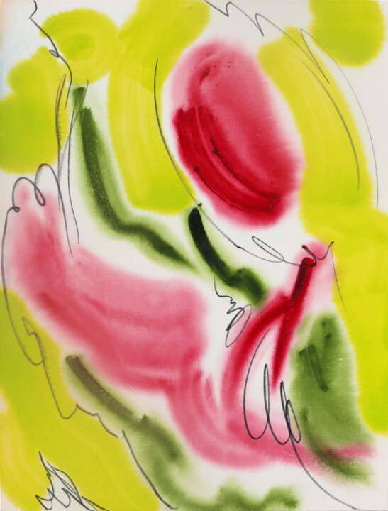 Painting titled "Slash & Blur – Dyna…" by Evgenia Makarova, Original Artwork, Oil Mounted on Wood Stretcher frame