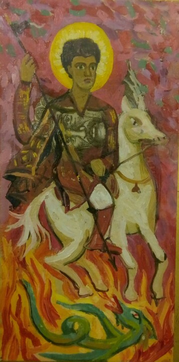 Archangel Michael Tablo, 5,1x2,8 in