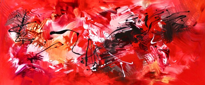 Painting titled "Quiet Flame I" by Paresh Nrshinga F R S A, Original Artwork, Acrylic Mounted on Wood Stretcher frame
