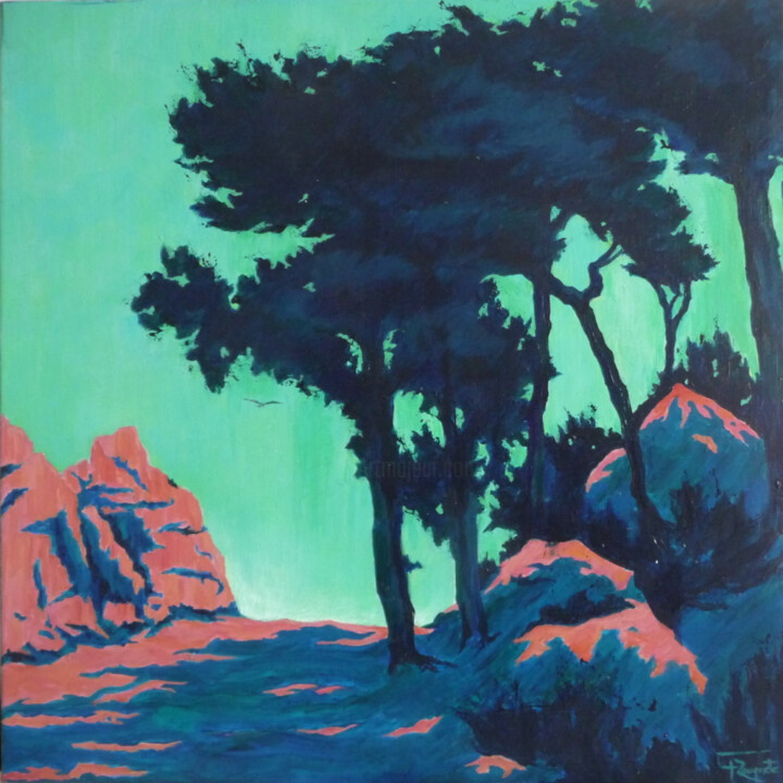 Inopinément 绘画, 19.7x19.7 in