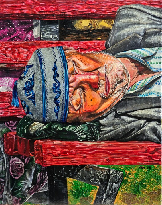 Siesta 绘画, 19.7x15.8 in