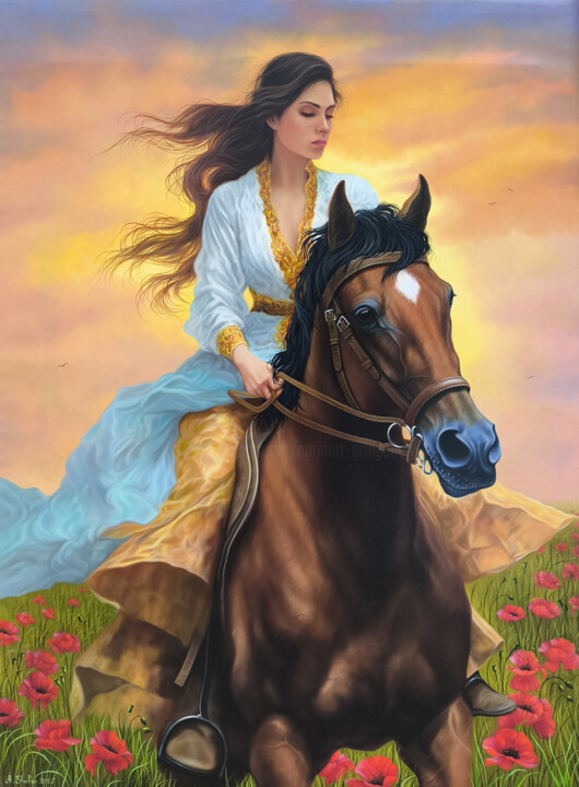 The Freedom Rider Schilderij, 31,5x23,6 in