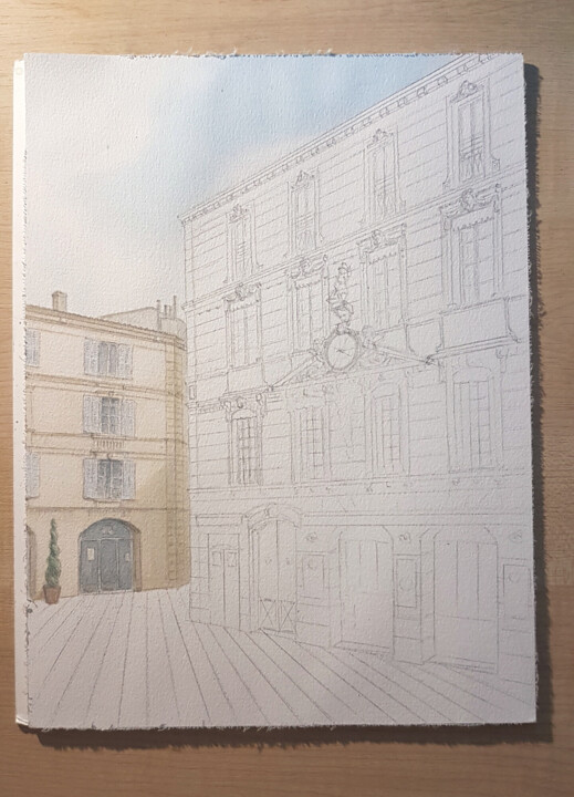 Steps of the making of the work