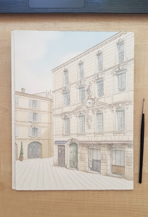 Steps of the making of the work