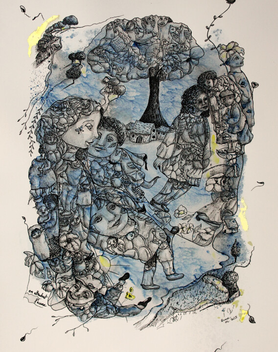 绘画,  16.1x12.2 in 