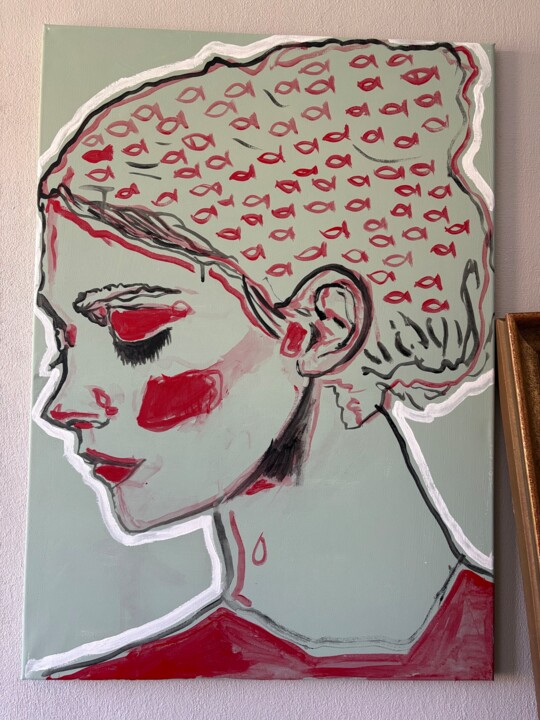 Painting titled "Unbedenklich" by Tony Weiss, Original Artwork, Acrylic