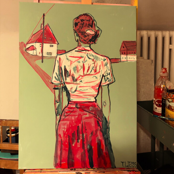 Painting titled "Heimat" by Tony Weiss, Original Artwork, Acrylic