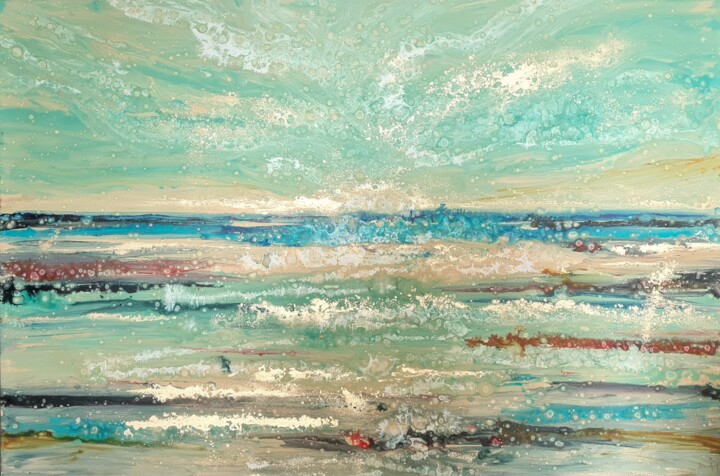 Golden Riviera 绘画, 39.4x59.1 in