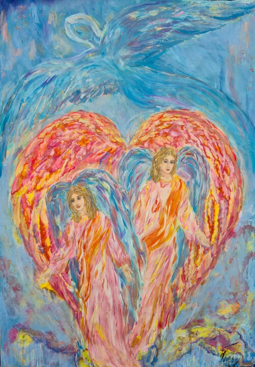 Radiance of Angels –A Celebration of Joy and Divine Presence Tablo, 16,5x11,6 in