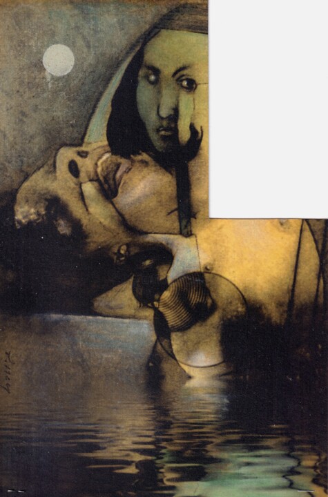 Peinture intitulée "Pan & Syrinx Study…" par Wilf Tilley, Œuvre d'art originale, Huile