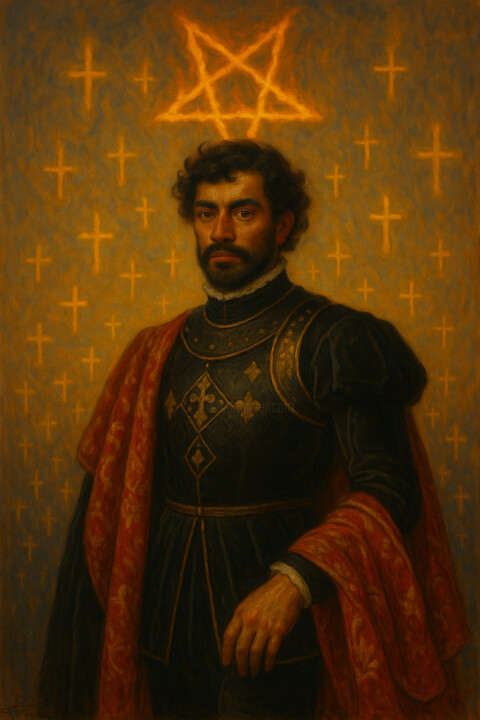The Black Prince – By Exu Pinga Fogo Digitale Kunst, 41,3x27,6 in
