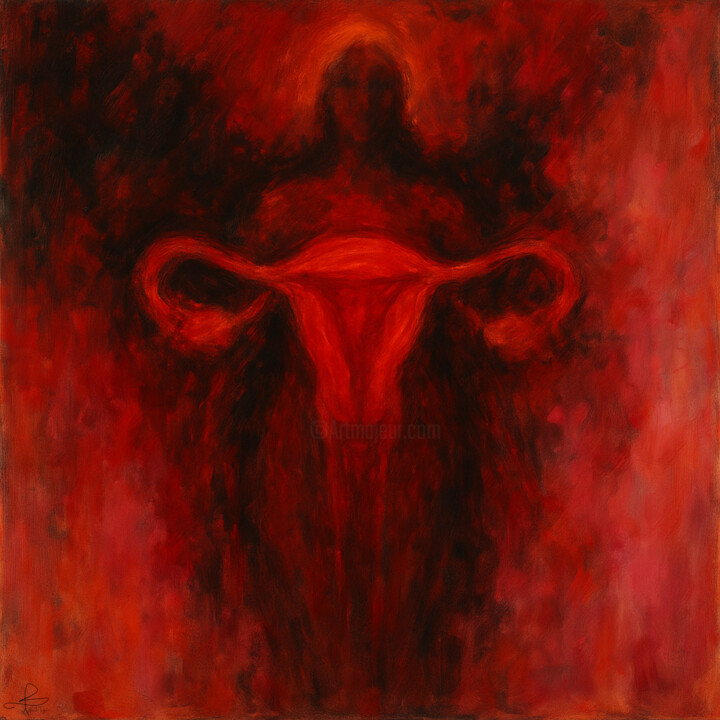 Crimson Sanctuary Artes digitais, 27,6x27,6 in