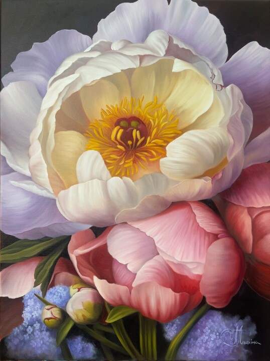 Schilderij getiteld ""Touch of Spring"" door Anastasiia Alokhina, Origineel Kunstwerk, Olie