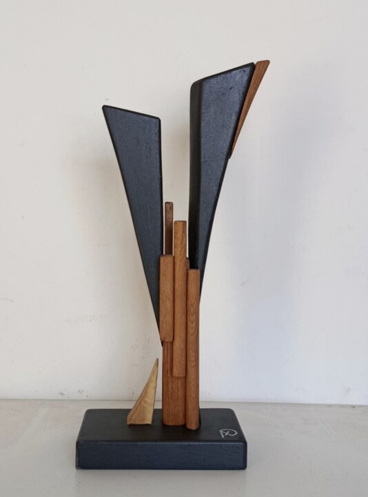Sculpture titled "Forme verticali" by Anna Beltrame A+D Art, Original Artwork, Wood