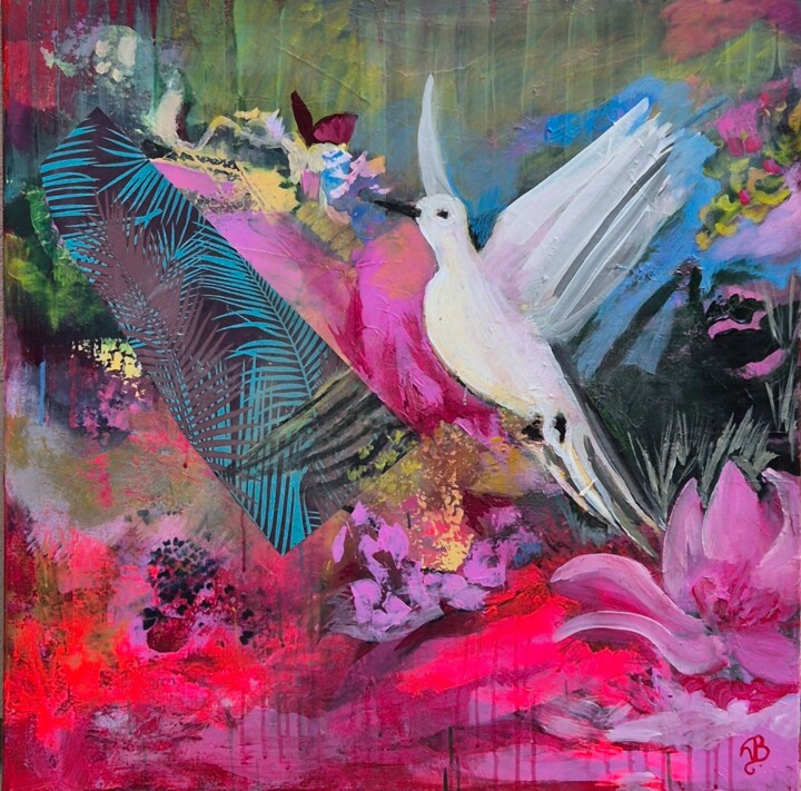 Peinture intitulée "Éveil printanier" par Valérie Blum (Valery), Œuvre d'art originale, Acrylique Monté sur Châssis en bois