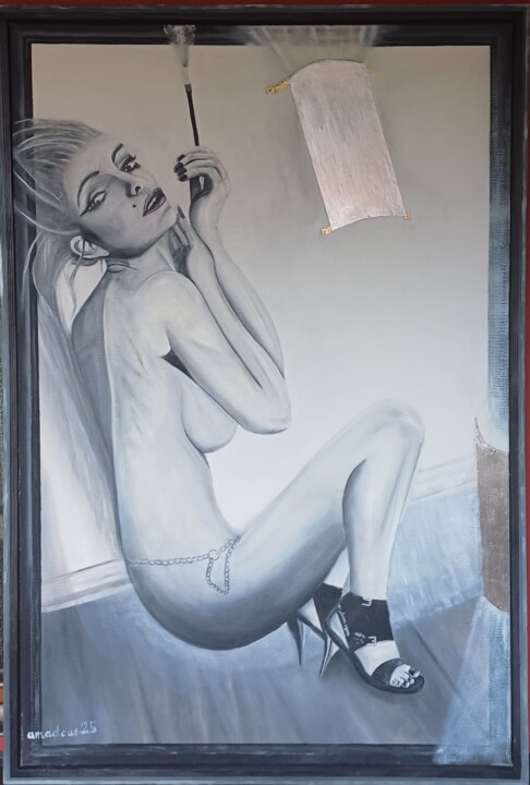 " Emanuelle " 绘画, 50.4x42.5 in