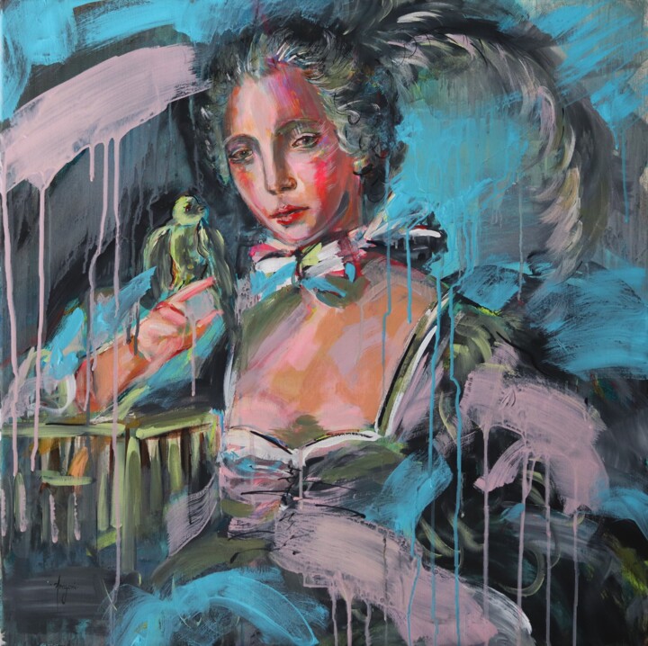 绘画,  27.6x27.6 in 