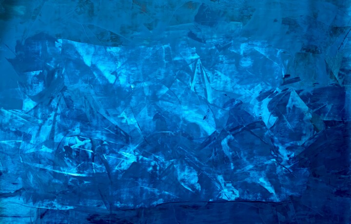 Schilderij getiteld "Blue abstract no. 8…" door Anita Kaufmann, Origineel Kunstwerk, Acryl
