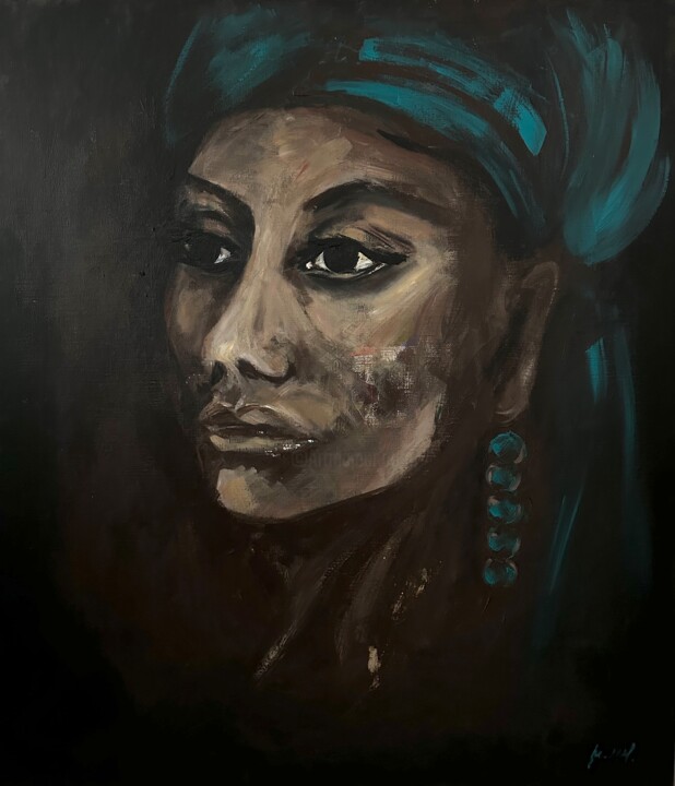 "Seeing in the Darkness" 绘画, 27.6x19.7 in