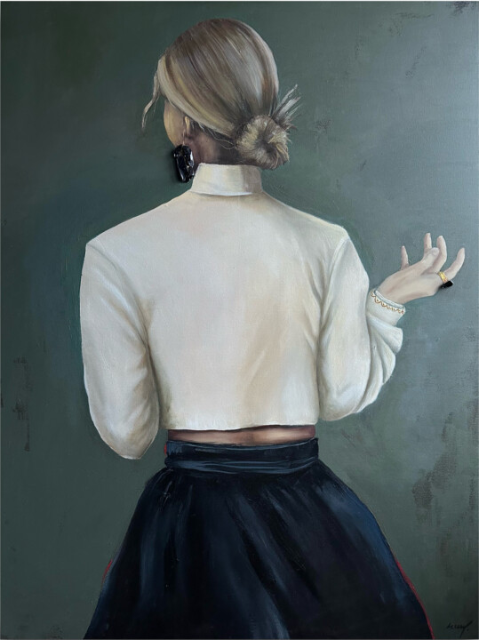 Lady with Obsidian 绘画, 39.4x31.5 in