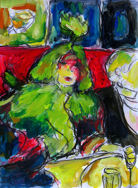 绘画 标题为“Au Rat Mort d'après…” 由Jean Mirre, 原创艺术品, 油