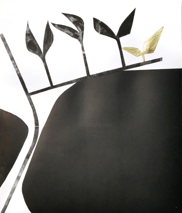 Germination dorée Prenten & gravures, 14,6x12,6 in