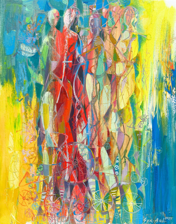 We Move as One 绘画, 19.7x15.8 in