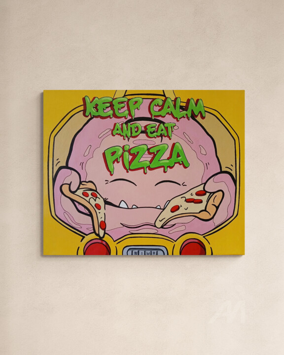 Keep calm and eat pizza 绘画, 15.8x19.7 in