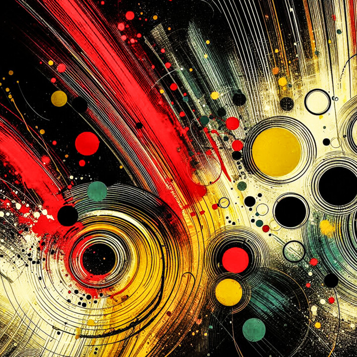 Painting titled "Abstract Art with C…" by Lee Eggstein, Original Artwork, Digital Print