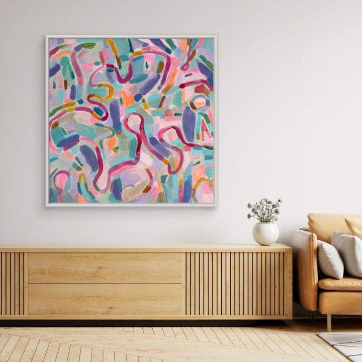 Schilderij getiteld "Colour Poem" door Penelope Van Hoorn, Origineel Kunstwerk, Acryl