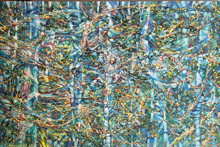Maze 絵画, 23.6x35.4 in