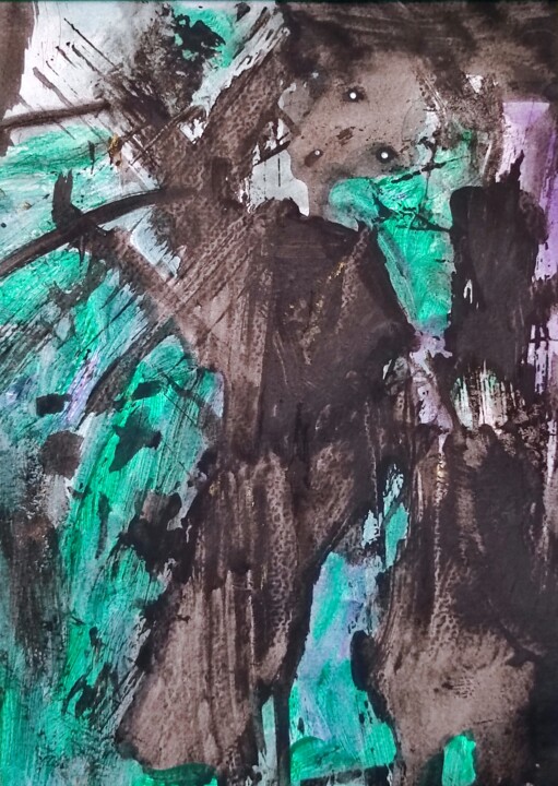 Painting titled "Forrest legends - 4" by Milto Sideris, Original Artwork, Acrylic