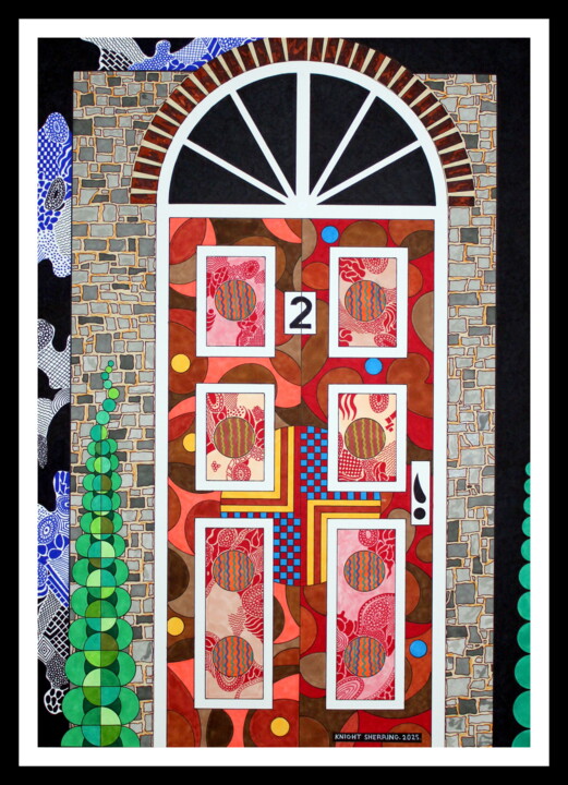 DOOR TWO ABSTRACTION. 图画, 30x22 in