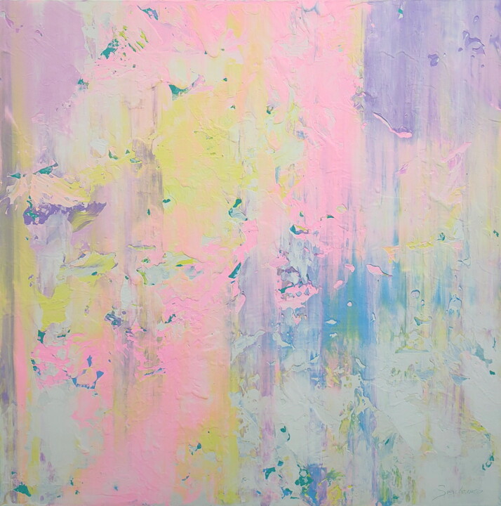 Malerei mit dem Titel "Abstract 2530" von Alex Senchenko, Original-Kunstwerk, Acryl Auf Keilrahmen aus Holz montiert