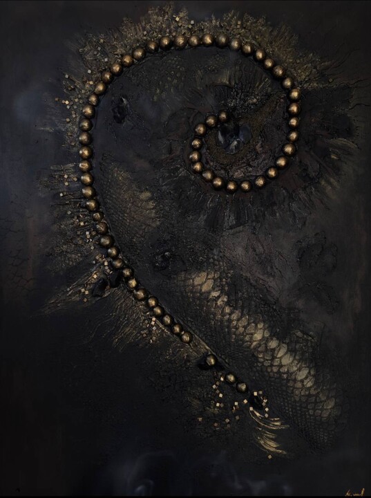Uroboros 绘画, 33.5x25.6 in