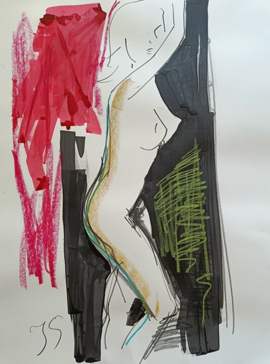 Katharina Tekening, 24x17,9 in