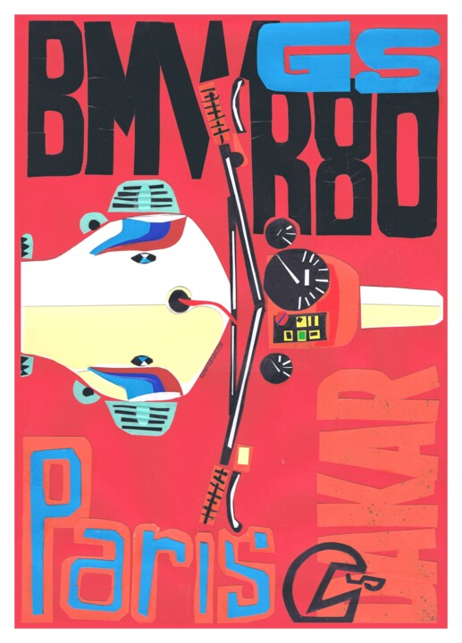Collages intitolato "COLLAGE R80 Paris D…" da Schascia, Opera d'arte originale, Collages